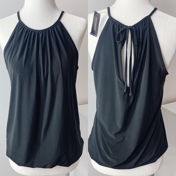 Express Tops - Express Halter Tie Tank Top
